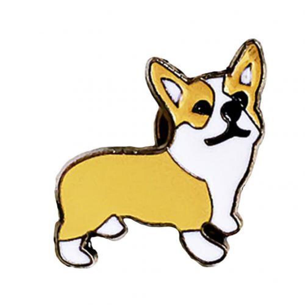 Yellow Pembroke Welsh Corgi Dog Enamel Pins 479